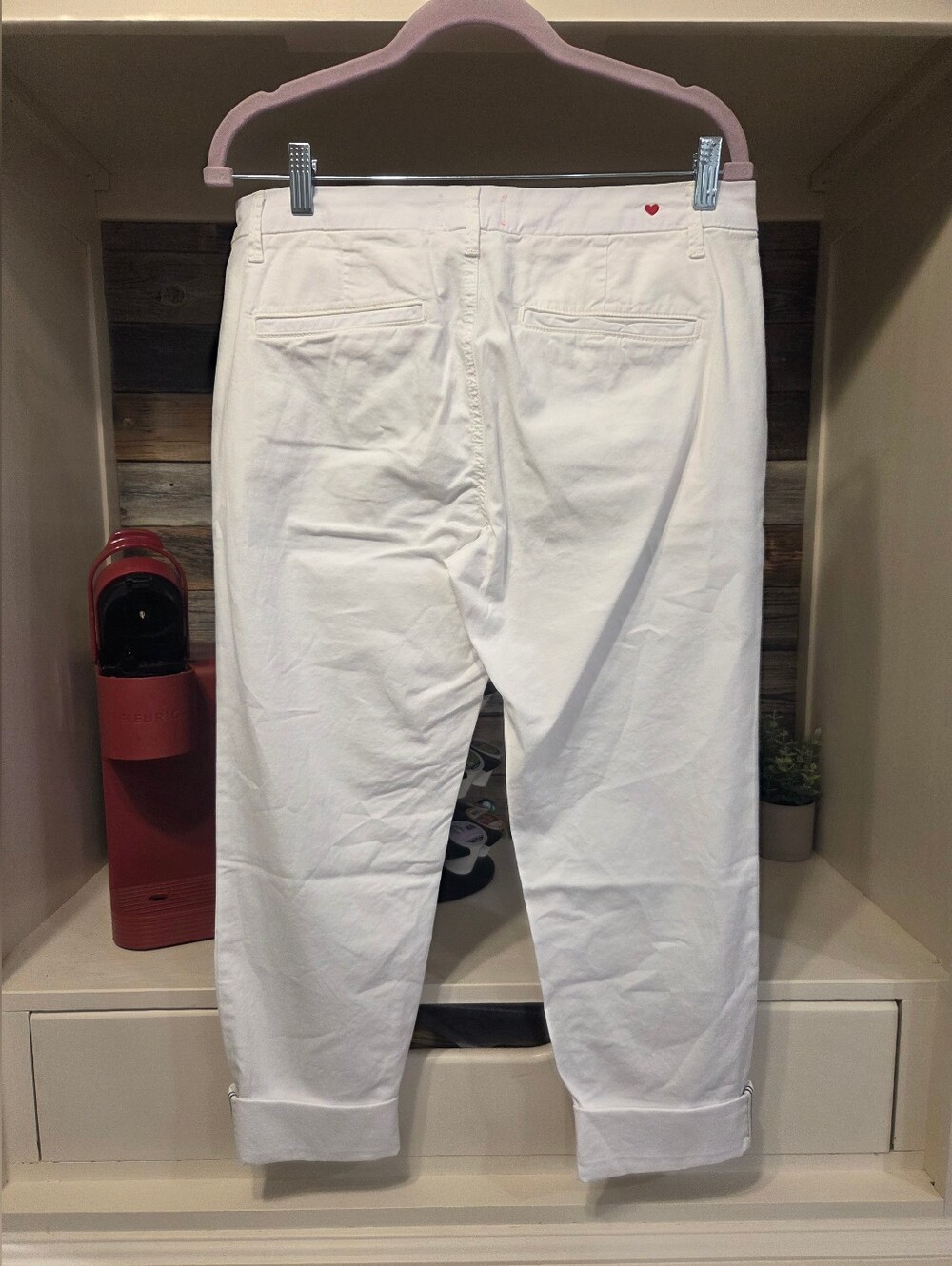 Sundry By Anthropologie Cropped Chino Pants- In White - Picture 5 of 8